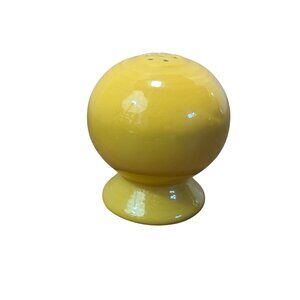 Fiesta Ware 7 Hole Ball Salt or Pepper Shaker Yellow Round Shape Vintage 1950s